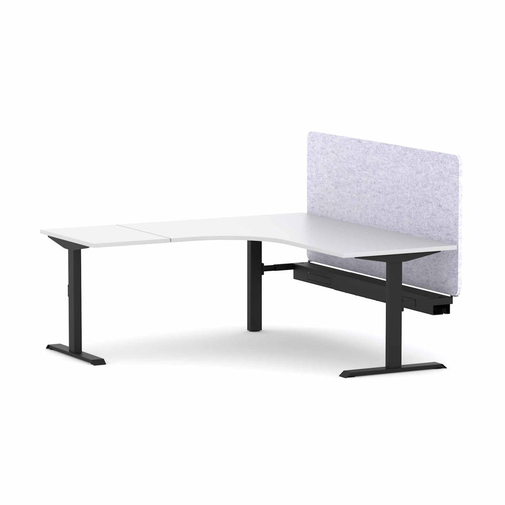 Klass Fixed 90° Workstation with AcoustiQ Screen - alternate view, size or finish; optional items may be shown