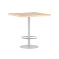 Disc Bar Leaner — White, New Oak Matte