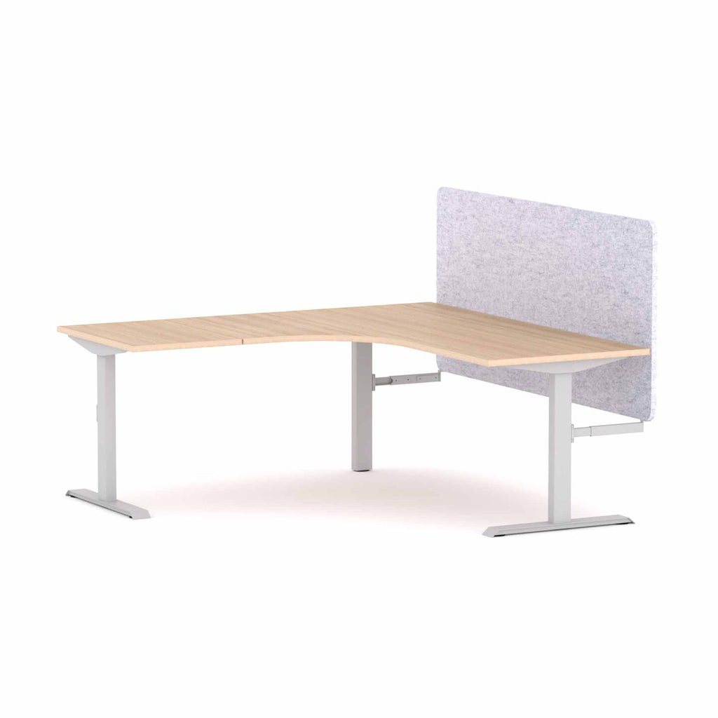 Klass Fixed 90° Workstation with AcoustiQ Screen - alternate view, size or finish; optional items may be shown