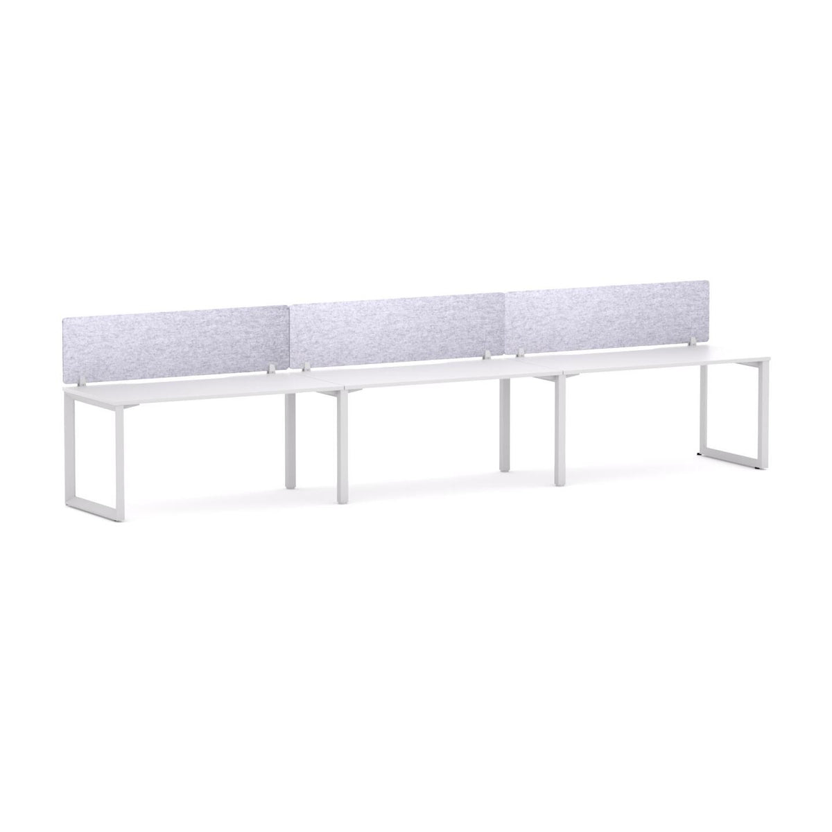 Anvil 3-User Single-Sided Workstation with AcoustiQ Screen - product image