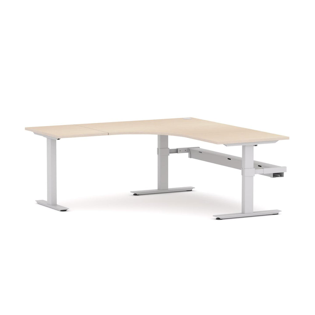 Agile Fixed Rectangle 90° Workstation - alternate view, size or finish; optional items may be shown