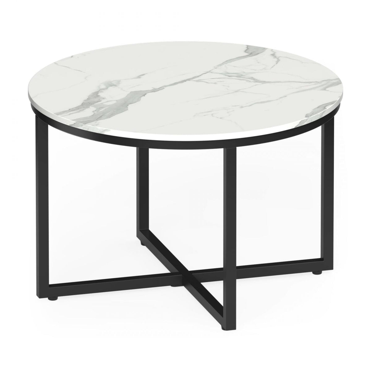 Sora Orbit Coffee Table — Black, Mountain White