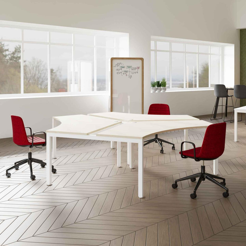Axis 3-User 120° Workstation - alternate view, size or finish; optional items may be shown