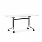 Modulus Flip Table — Black With Polished Alloy, Studio White
