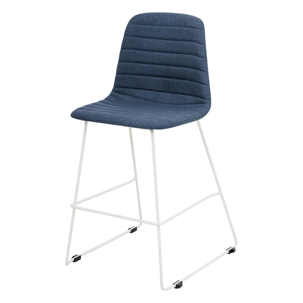 Sofia Kitchen Stool — White, Sunday, Steel Blue #053