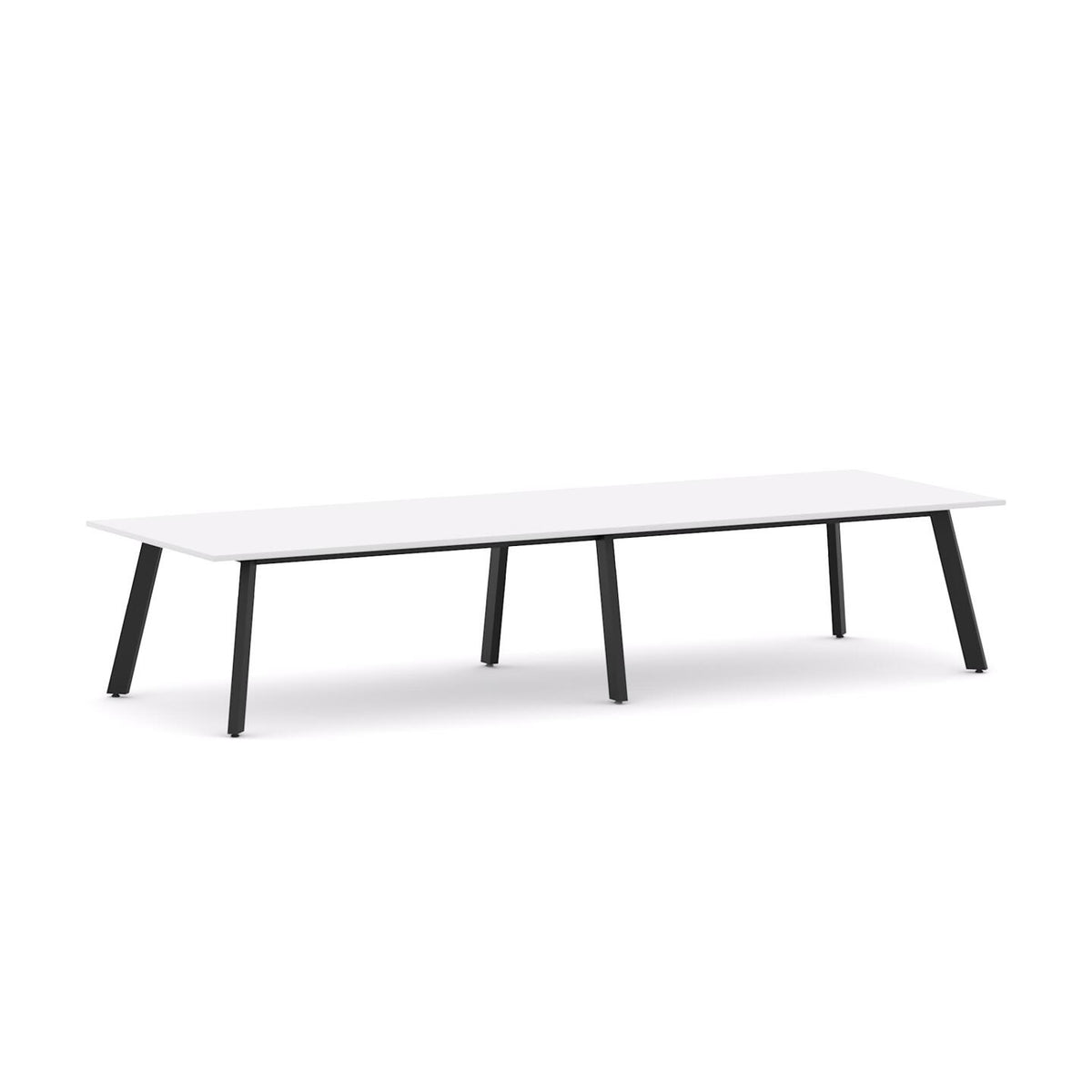 Flare Table 6-Leg — Black, Studio White