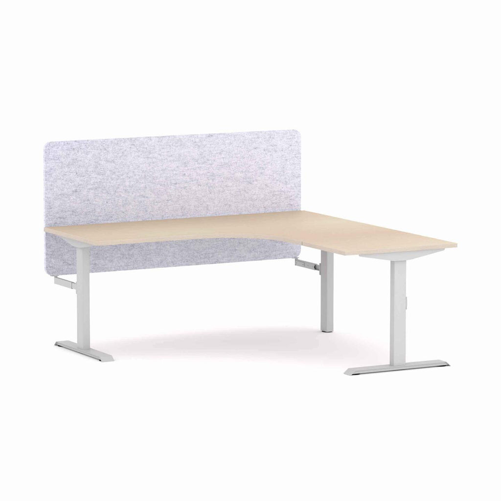 Klass Fixed 90° Workstation with AcoustiQ Screen - alternate view, size or finish; optional items may be shown
