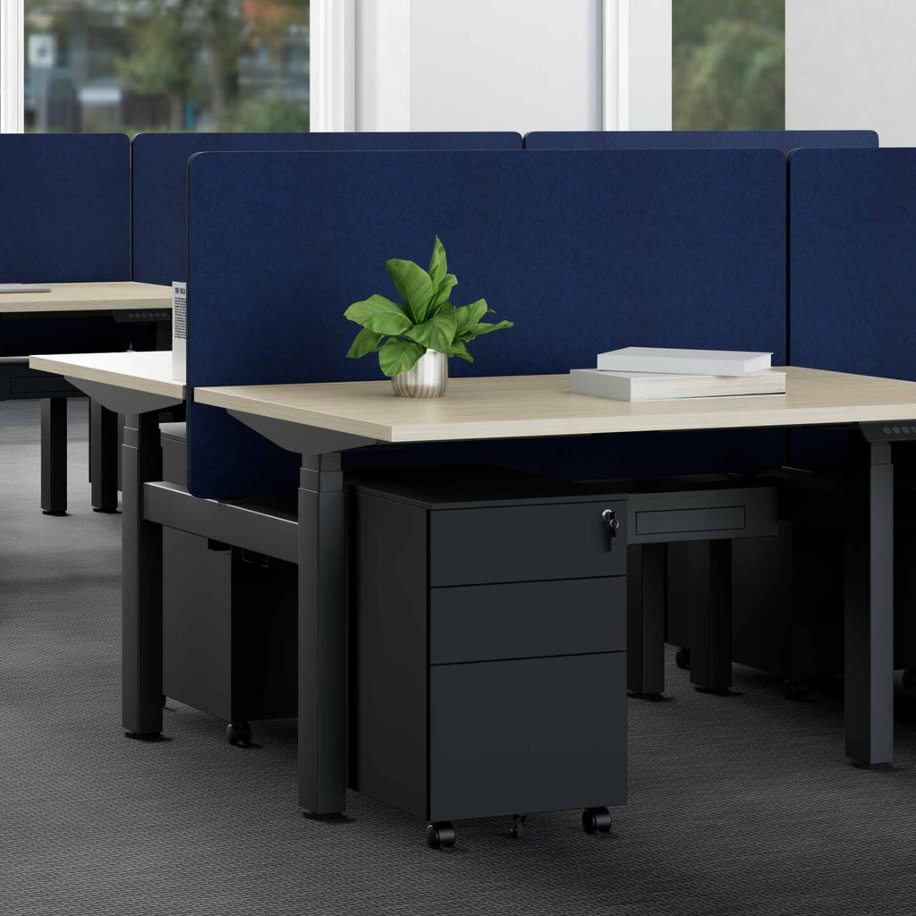 Klass 3C/2M Electric 2-User Double-Sided Workstation - alternate view, size or finish; optional items may be shown