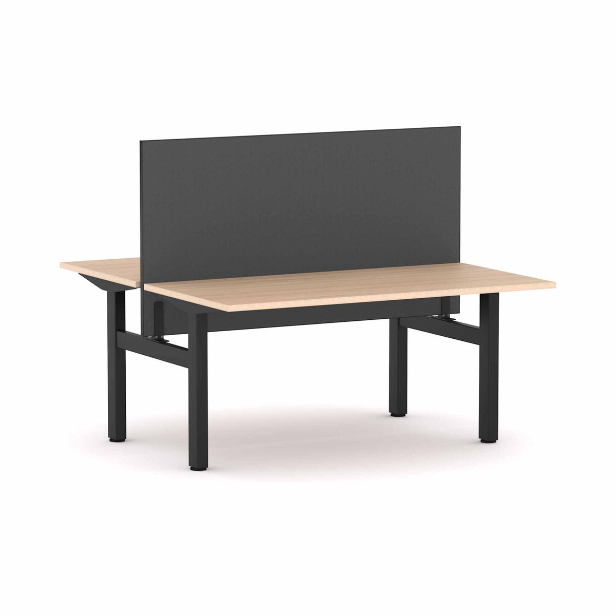 Klass Fixed 2-User Double-Sided Workstation with Edge25 Screen - alternate view, size or finish; optional items may be shown