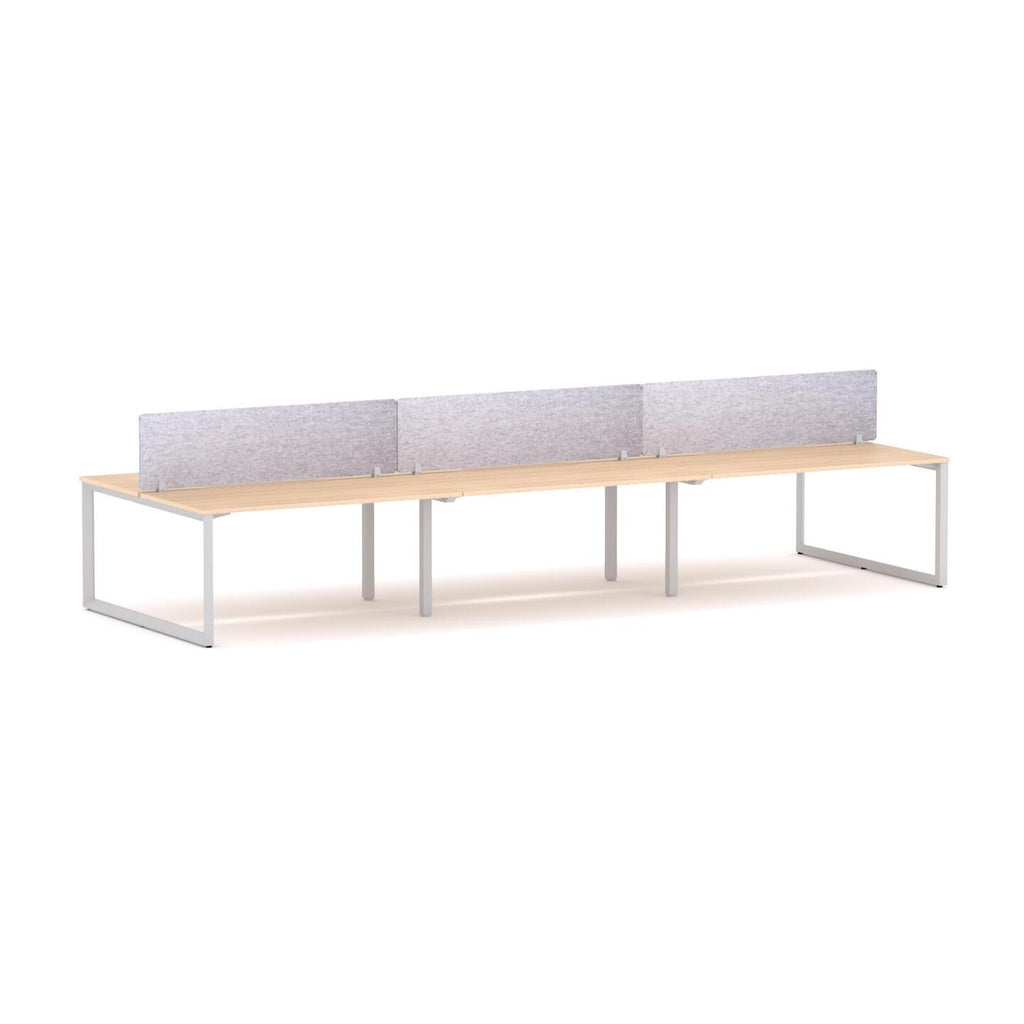 Anvil 6-User Double-Sided Workstation with AcoustiQ Screen - alternate view, size or finish; optional items may be shown