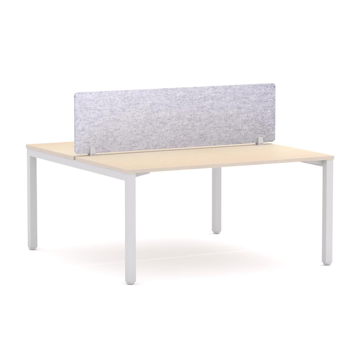 Axis 2-User Double-Sided Workstation with AcoustiQ Screen - alternate view, size or finish; optional items may be shown
