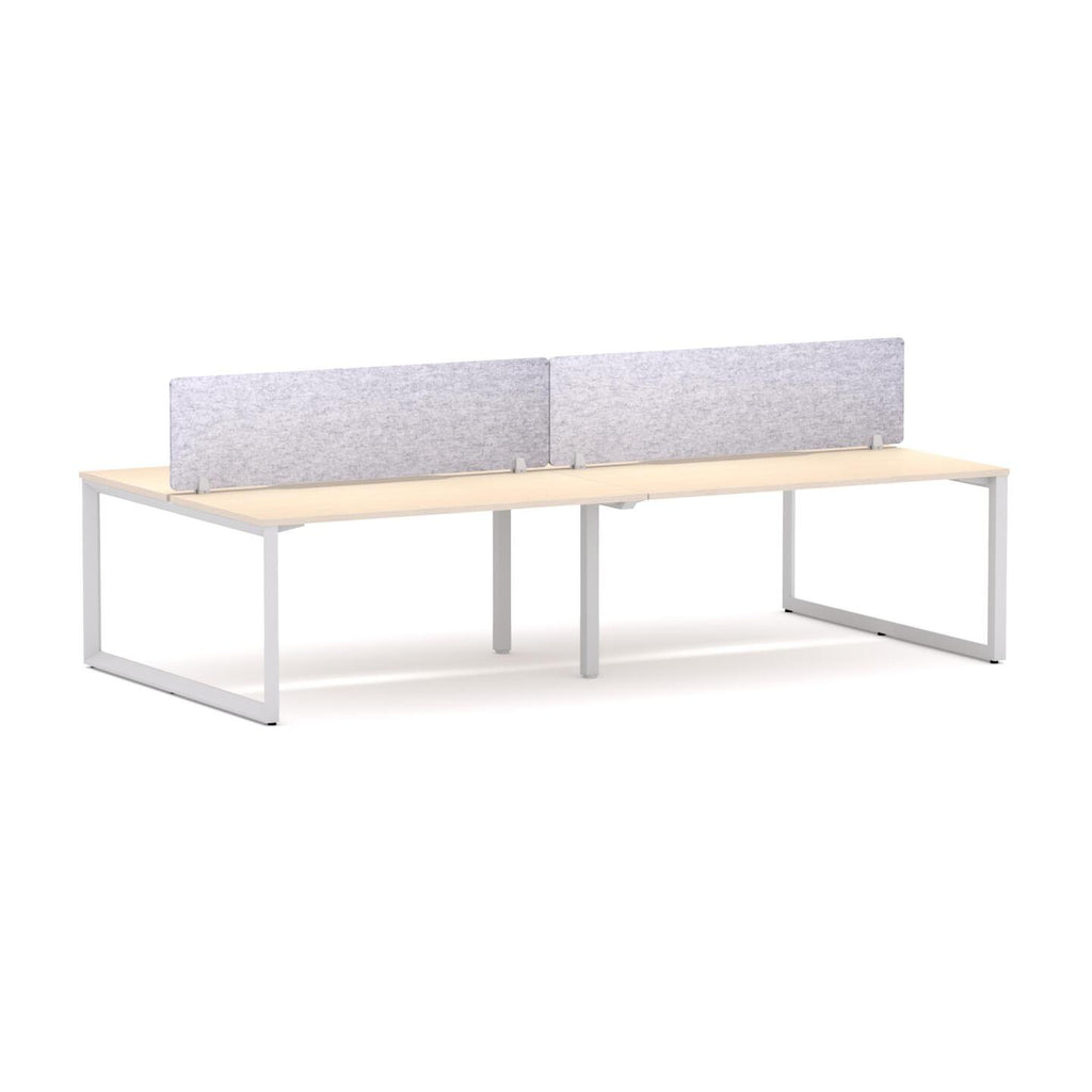 Anvil 4-User Double-Sided Workstation with AcoustiQ Screen - alternate view, size or finish; optional items may be shown