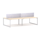 Anvil 4-User Double-Sided Workstation with AcoustiQ Screen - alternate view, size or finish; optional items may be shown