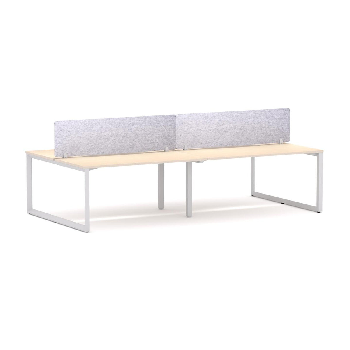 Anvil 4-User Double-Sided Workstation with AcoustiQ Screen - alternate view, size or finish; optional items may be shown
