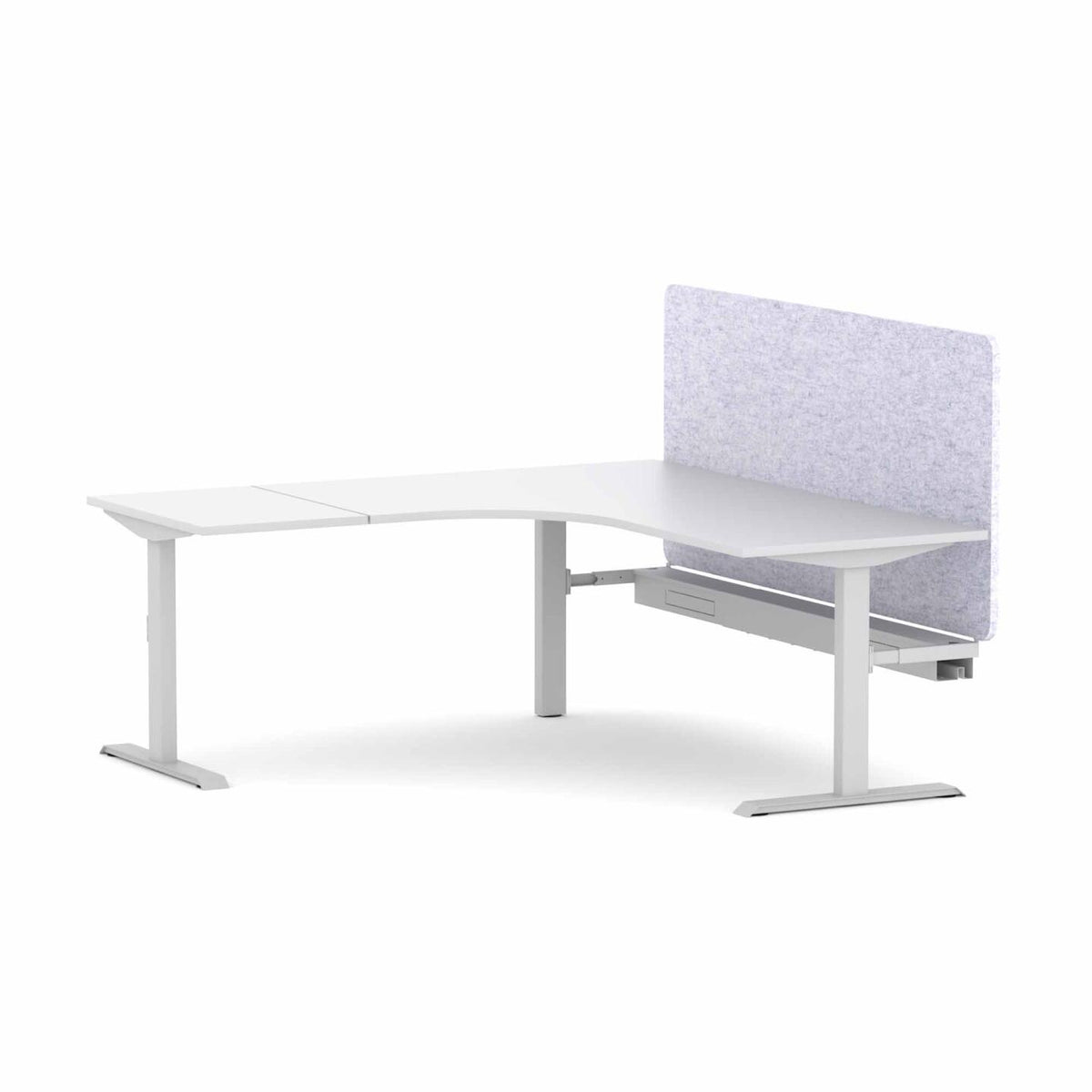Klass Fixed 90° Workstation with AcoustiQ Screen - alternate view, size or finish; optional items may be shown
