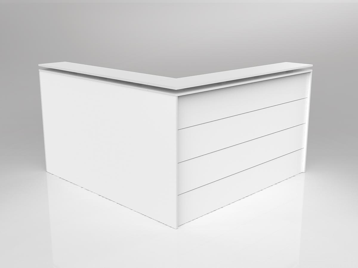 Axis Corner Reception Counter - alternate view, size or finish; optional items may be shown