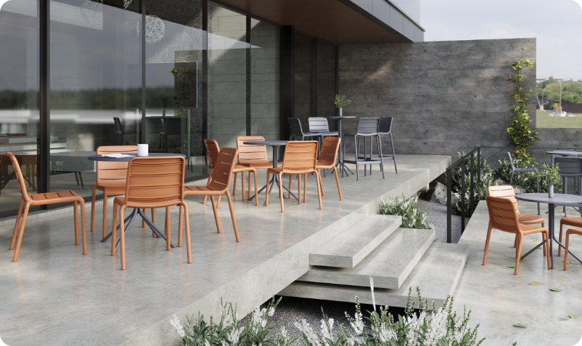 Dat Yirra Ngarnk Outdoor Bar Stool - alternate view, size or finish; optional items may be shown