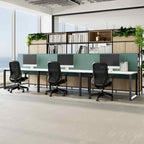 Anvil 3-User Single-Sided Workstation with Edge25 Screen - alternate view, size or finish; optional items may be shown