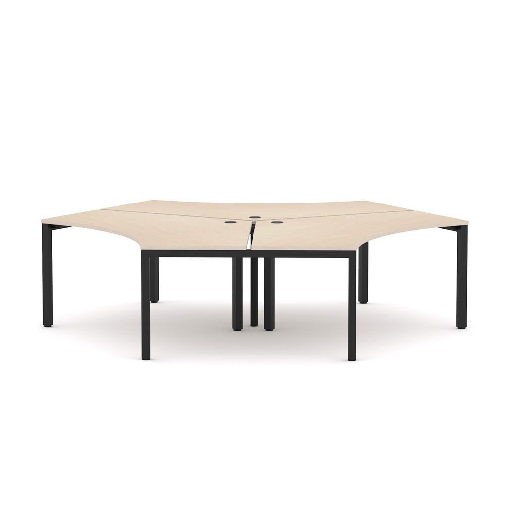 Axis 3-User 120° Workstation - alternate view, size or finish; optional items may be shown