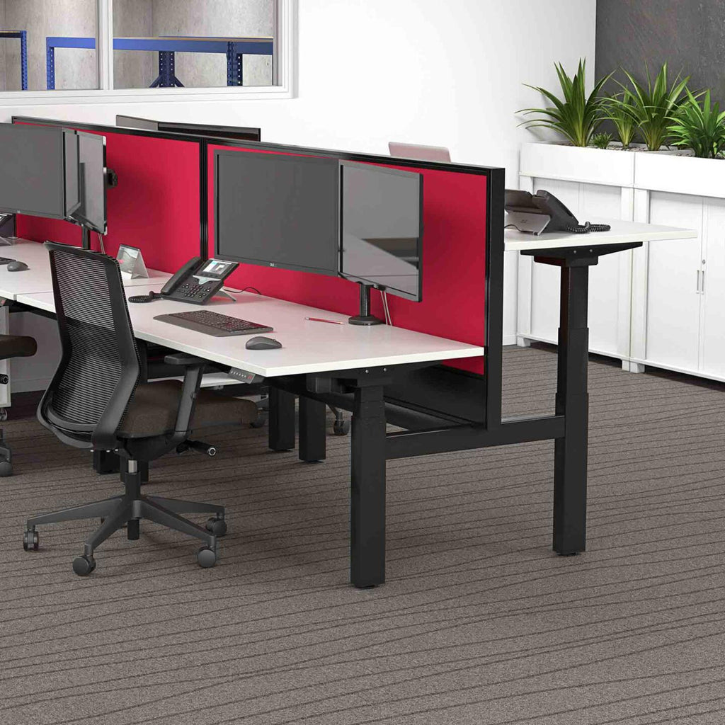 AgileMotion+ 3C/2M Electric Rectangle 2-Person DSD Workstation - alternate view, size or finish; optional items may be shown