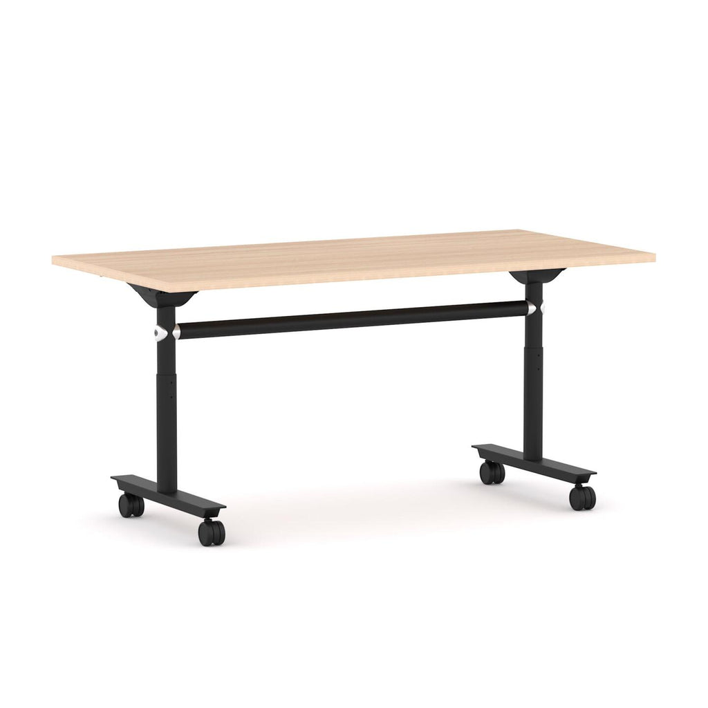 Ascend Flip Table — Black, New Oak Matte