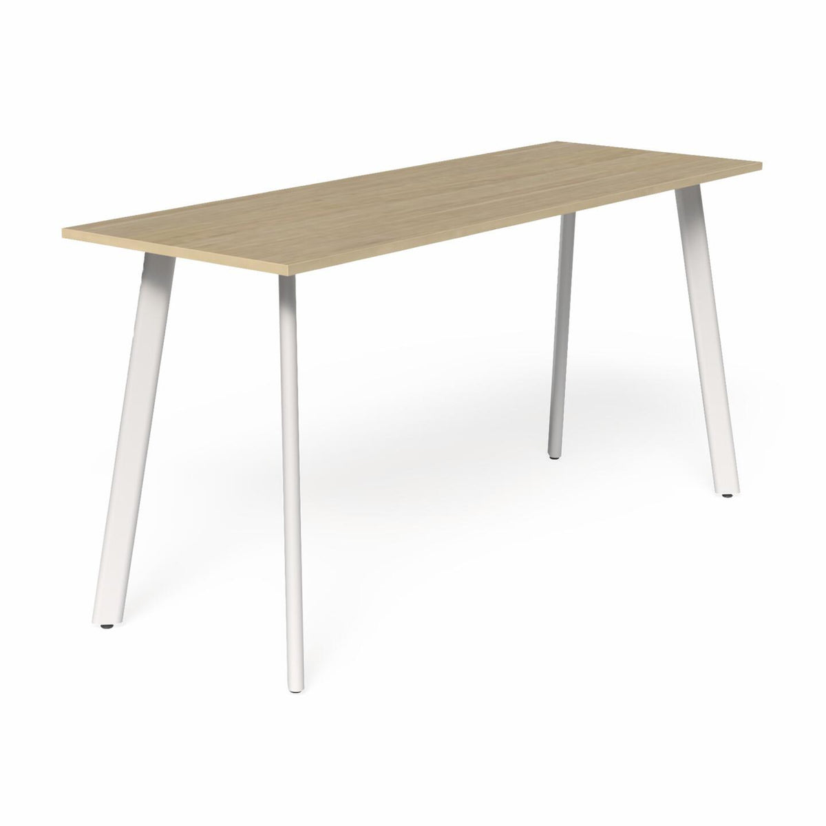 Flare Oval Bar Leaner 4-Leg — White, New Oak Matte