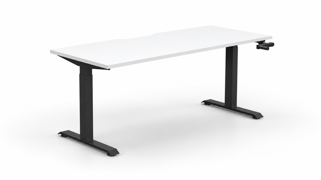 Boost Crank Manual Height Adjustable Single Sided Workstation - Framed Screen Options
