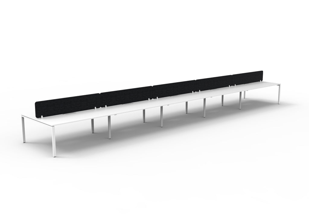 Infinity Profile Leg 10 Person Back To Back Workstation - Eco Panel Screen