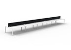 Infinity Profile Leg 10 Person Back To Back Workstation - Eco Panel Screen