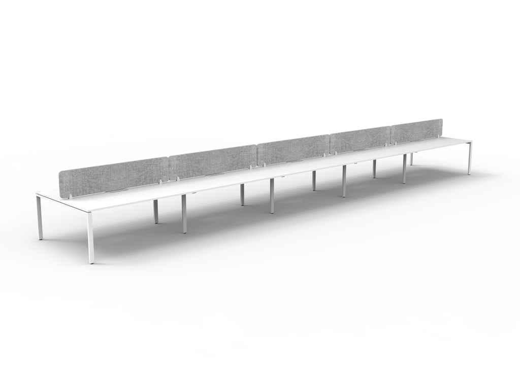 Infinity Profile Leg 10 Person Back To Back Workstation - Eco Panel Screen