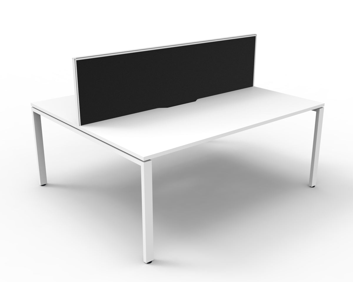 Infinity Profile Leg 2 Person Back To Back Workstation - Framed Screen