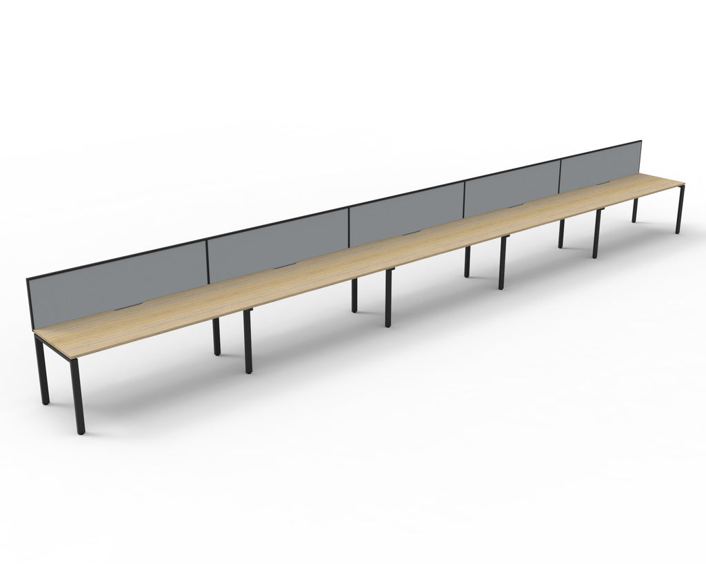 Infinity Profile Leg 5 Person Workstation - Framed Screen