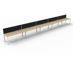 Infinity Profile Leg 5 Person Workstation - Framed Screen