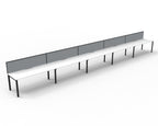 Infinity Profile Leg 5 Person Workstation - Framed Screen