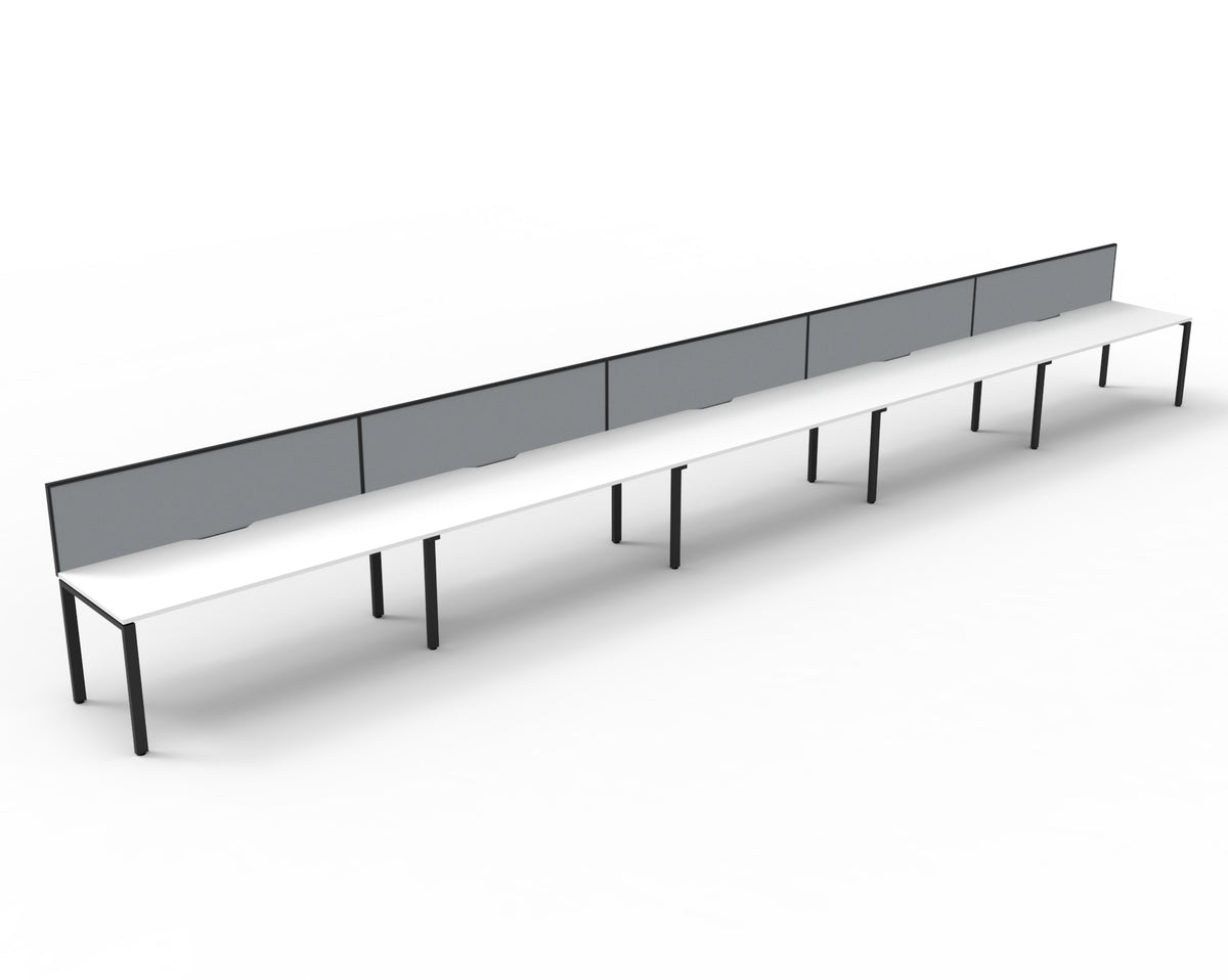 Infinity Profile Leg 5 Person Workstation - Framed Screen