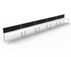 Infinity Profile Leg 5 Person Workstation - Framed Screen