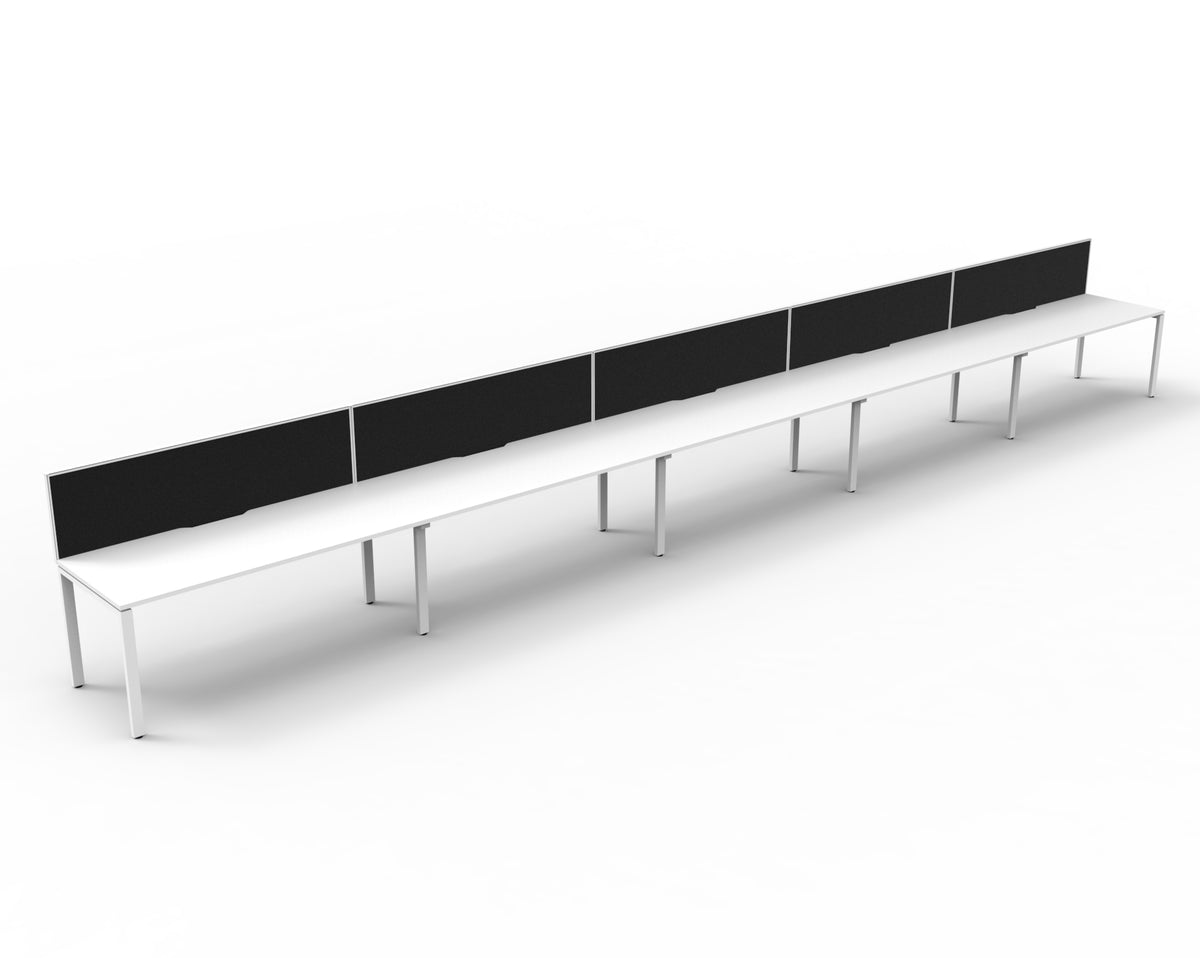 Infinity Profile Leg 5 Person Workstation - Framed Screen