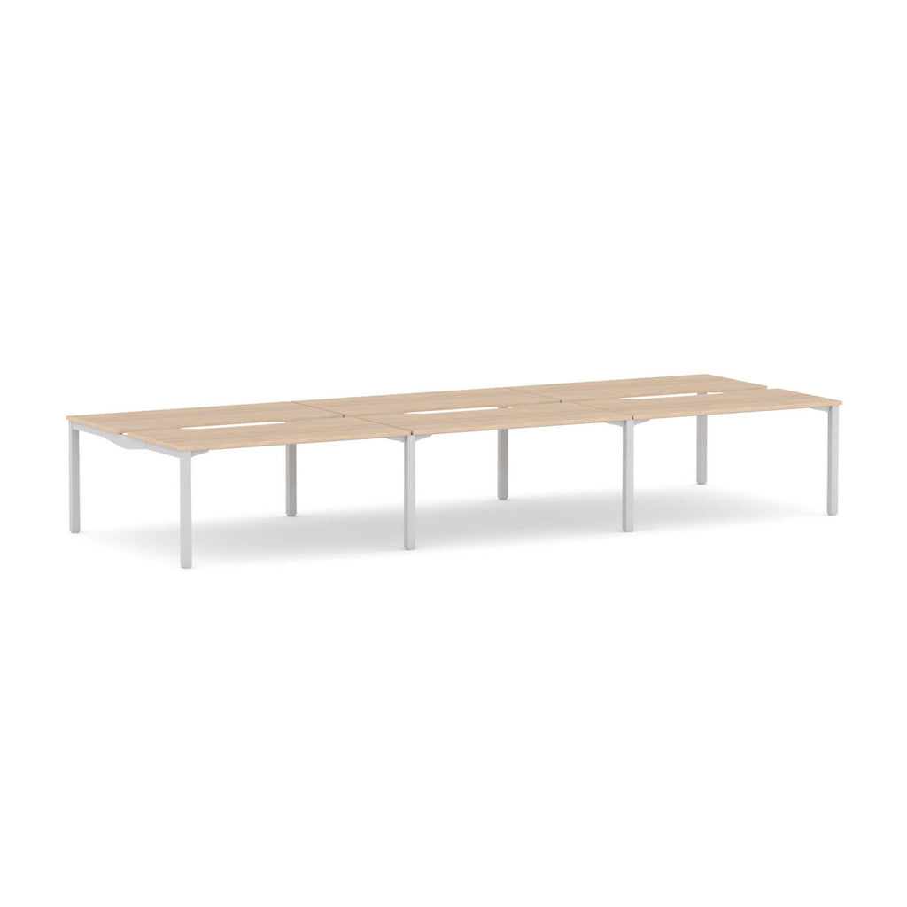 Axis Stretch 6-User Double-Sided Workstation - alternate view, size or finish; optional items may be shown