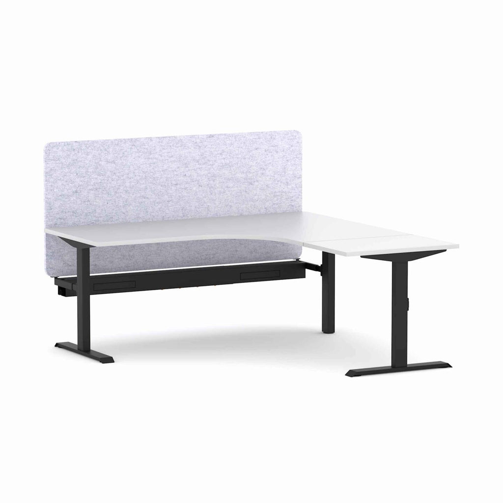 Klass Fixed 90° Workstation with AcoustiQ Screen - alternate view, size or finish; optional items may be shown