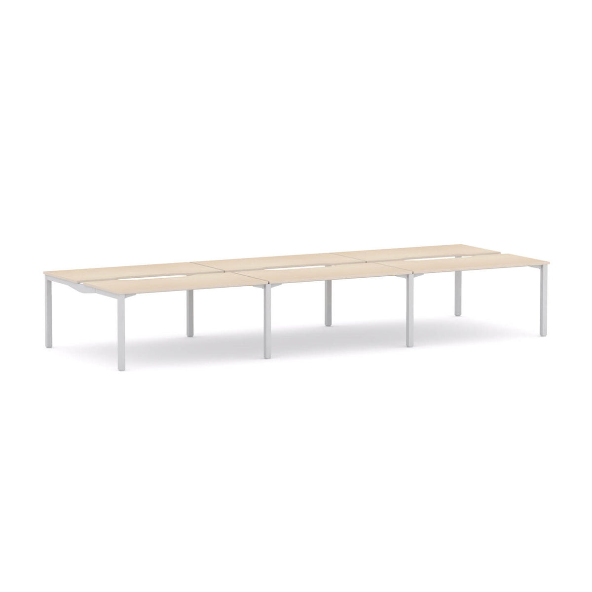Axis Stretch 6-User Double-Sided Workstation - alternate view, size or finish; optional items may be shown