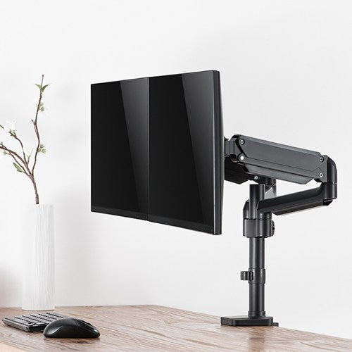 Dual Gas Monitor Arm - alternate finish or view; monitors and desks not included