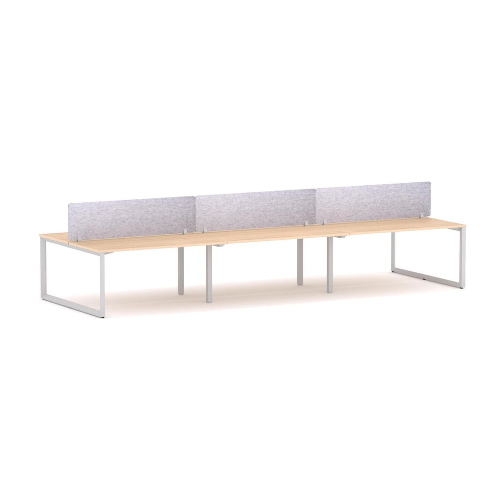 Anvil 6-User Double-Sided Workstation with AcoustiQ Screen - alternate view, size or finish; optional items may be shown