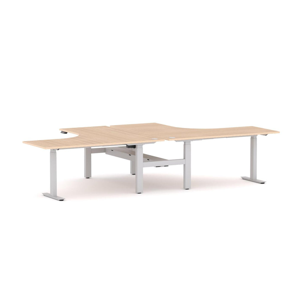Agile 2C/1M Electric 2-Person 90° Workstation - alternate view, size or finish; optional items may be shown