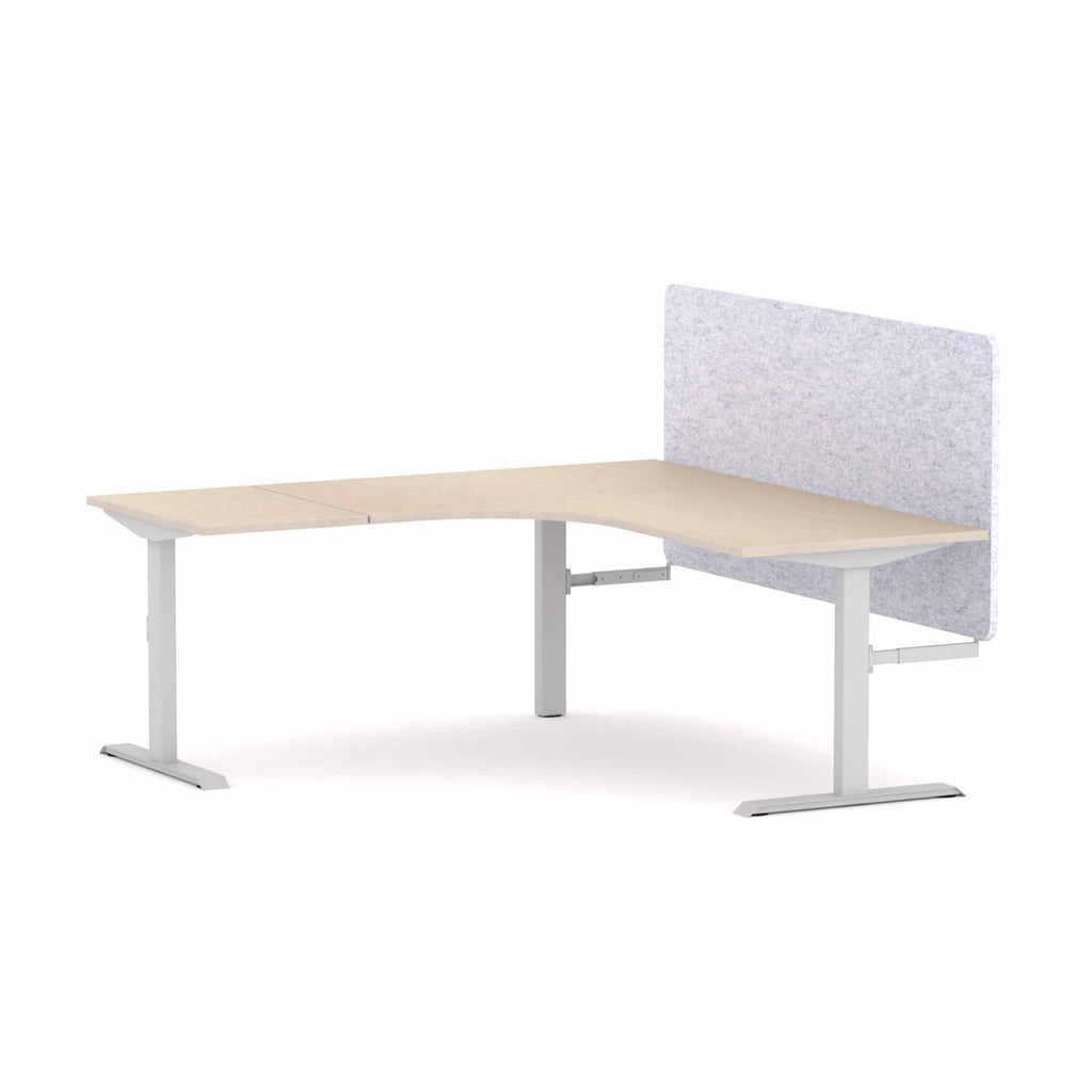 Klass Fixed 90° Workstation with AcoustiQ Screen - alternate view, size or finish; optional items may be shown
