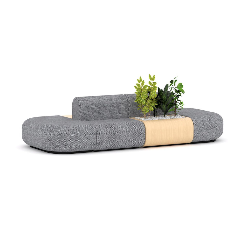 Grove Sofa Configuration 2 — Spotted Grey Wool