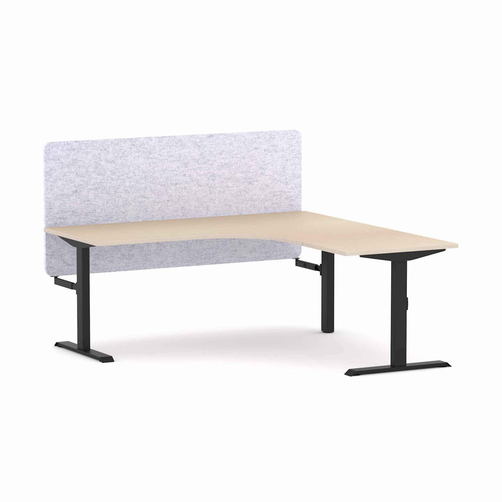 Klass Fixed 90° Workstation with AcoustiQ Screen - alternate view, size or finish; optional items may be shown