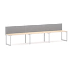 Anvil 3-User Single-Sided Workstation with Edge25 Screen - alternate view, size or finish; optional items may be shown