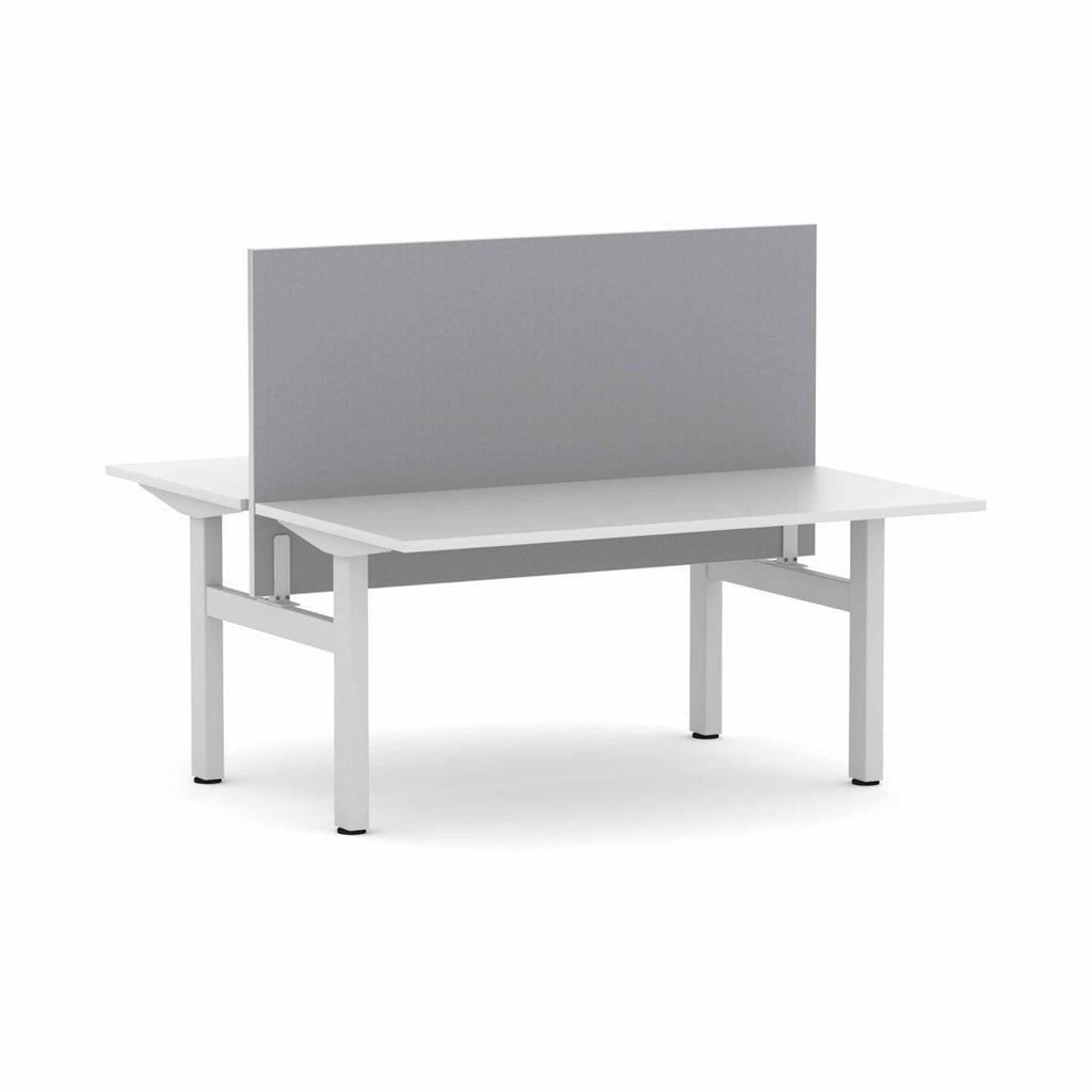 Klass Fixed 2-User Double-Sided Workstation with Edge25 Screen - alternate view, size or finish; optional items may be shown