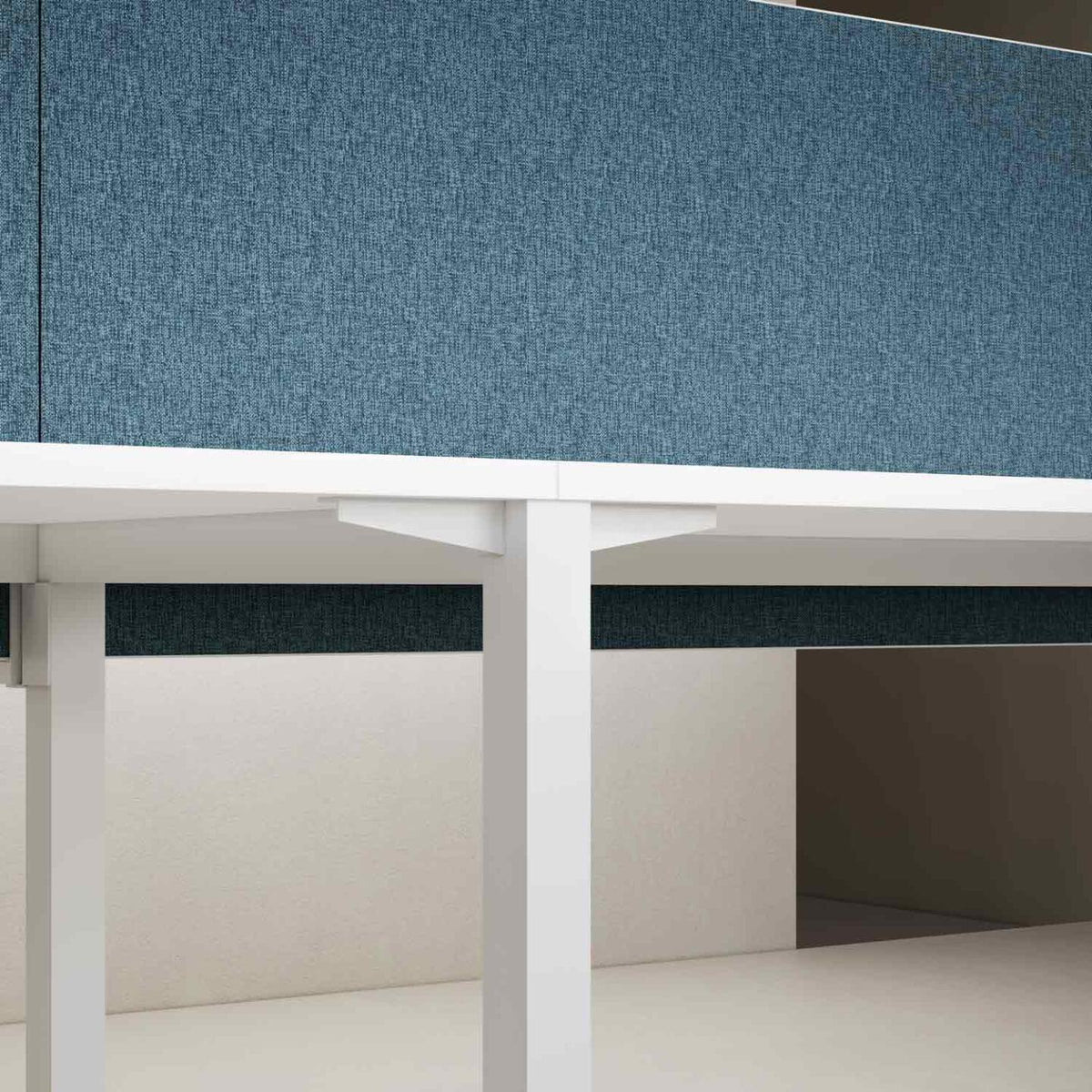 Axis 2-User Single-Sided Workstation with Edge25 Screen - alternate view, size or finish; optional items may be shown