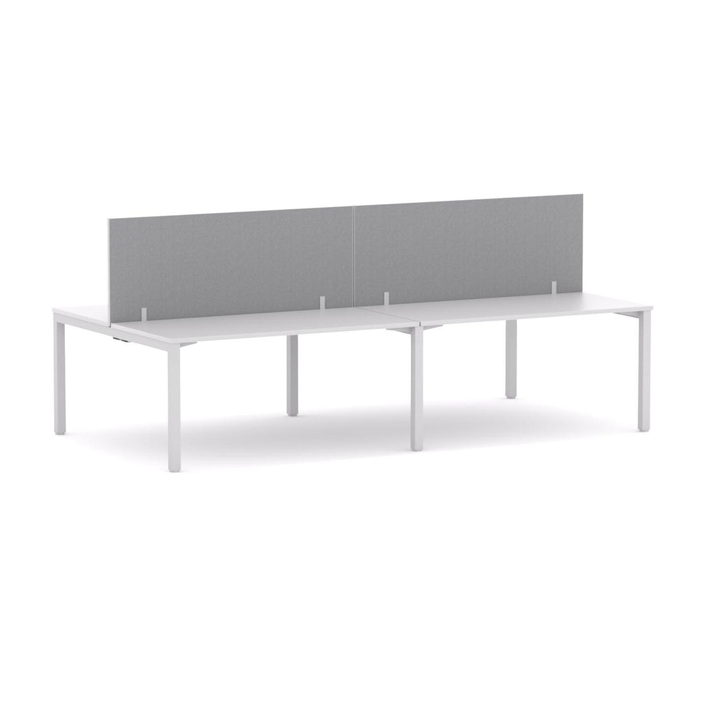 Axis 4-User Double-Sided Workstation with Edge25 Screen - alternate view, size or finish; optional items may be shown